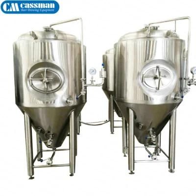 Cassman 500L 5bbl 1000L 10bbl Cooling Jacketed Beer Conical Fermenters