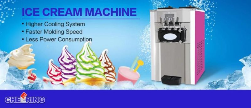 Bql-198 Frozen Yogurt 3 Flavors Soft Ice Cream Machine Maker Ice Cream Making Machine