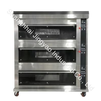 Electric/Gas Stainless Steel Pizza Bread Biscuit Cookies Double/Single Baking Deck Oven ...