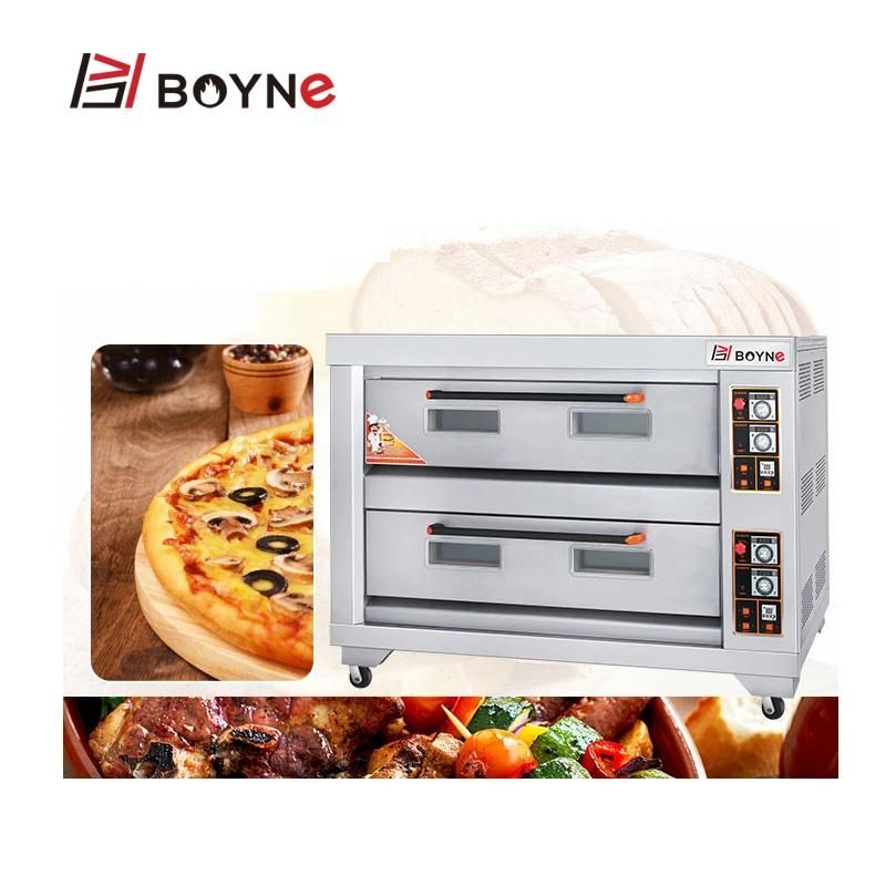 Pastry Bread Cookie Pizza Baking Oven 2 Deck 4 Trays Gas Oven