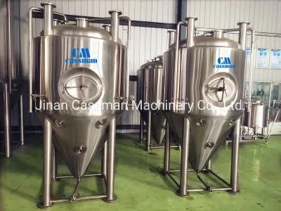 Cassman SUS304 1000L Conical Fermenter Beer Machine with Dimple Cooling Jacket