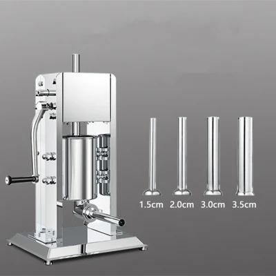 Manual Meat Sausage Stuffer Press Syringe Kitchen Maker Stainless Steel