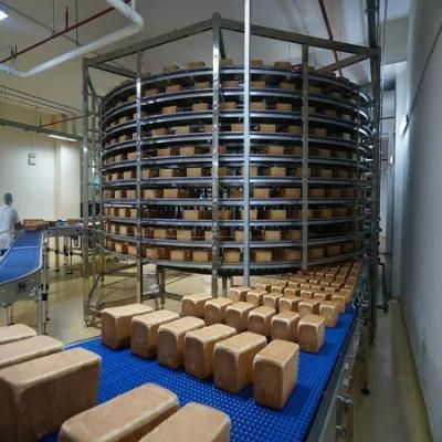 Puff Pastry Dough Making Spiral Cooling Tower Food Cooling Conveying Line