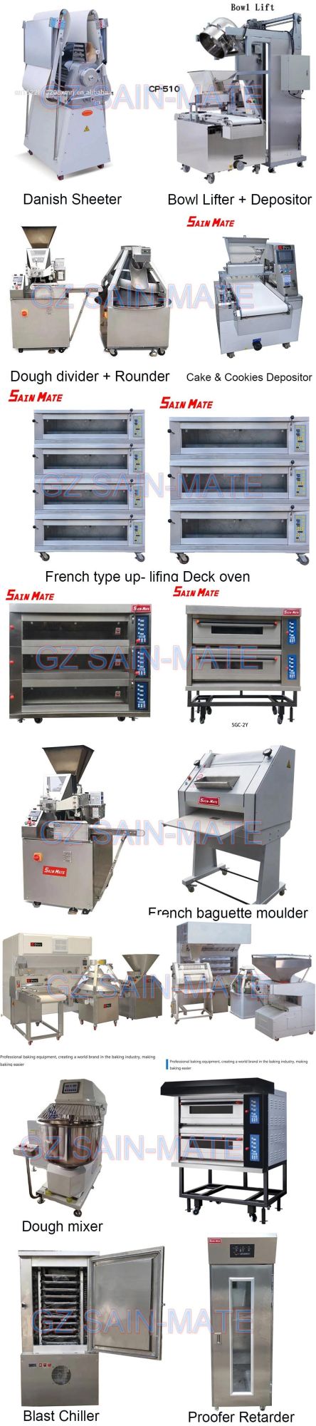 Factory 16 Trays Kitchen Catering Bakery Equipment Commercial Electric Biscuit Bread Rotary Baking Oven