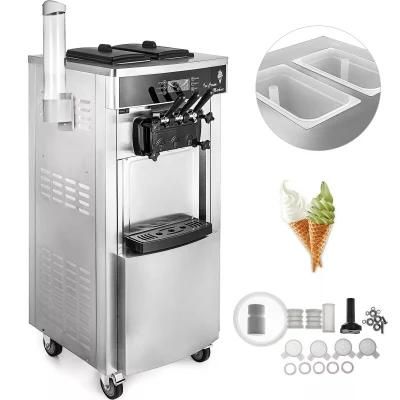 20-28L/H 3 Flavor Floor Standing Air Adjustable Function Soft Ice Cream Machine