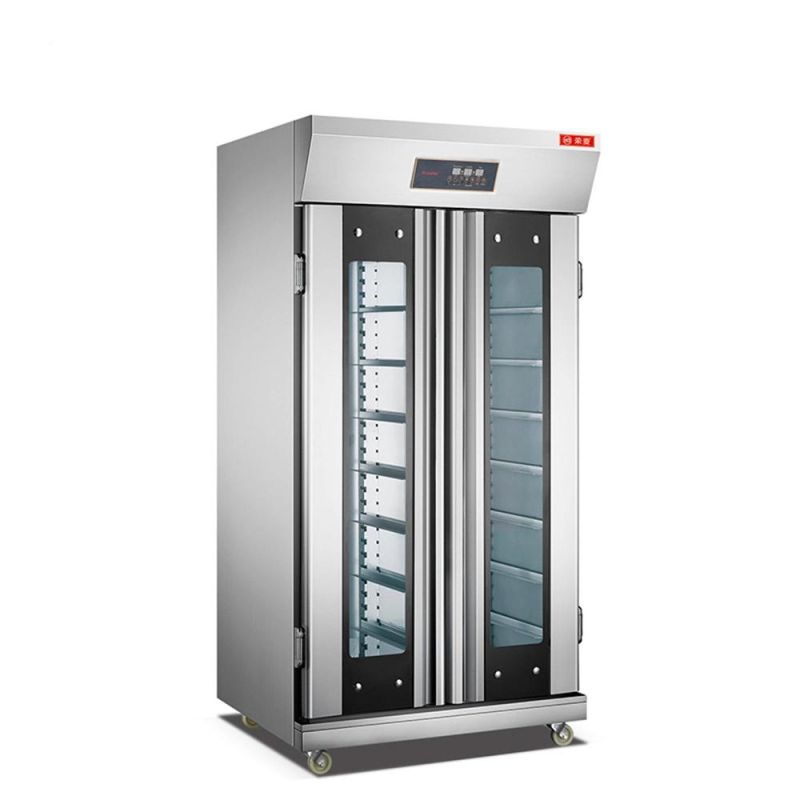 16 Trays Spray Type Dough Proof Cabinet Pizza Bread Tortilla Pancake Bakery Machine Stainless Steel Timing Fermentation Baking Equipment