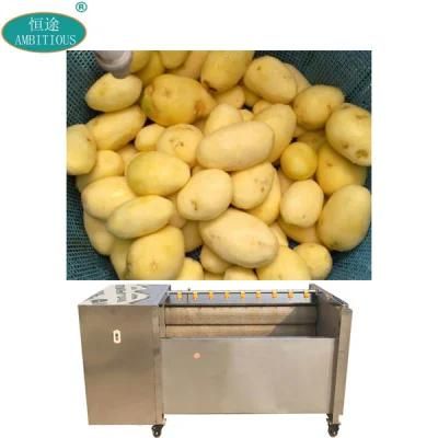 Brush Roller Type Batch Potato Washing Peeling Machine
