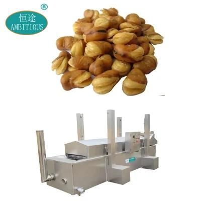 Mesh Belt Gas Continue Deep Fry Machinery Fava Beans Fryer Machine