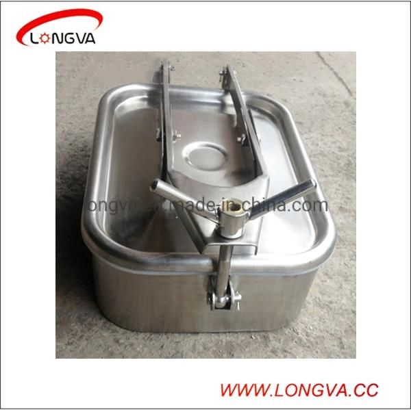 Sanitary Stainless Steel Rectangular Manway 430X330 Square Manhole Cover