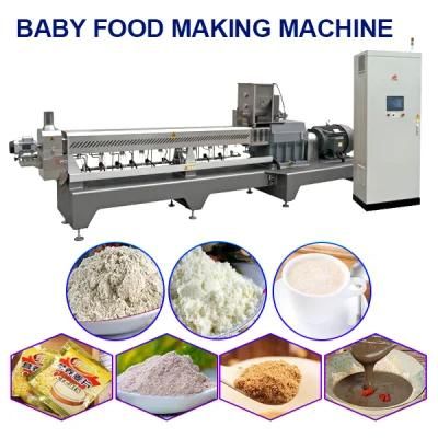 Double Extruded Instant Powder Making Machine/Cereal Nutritional Powder Production ...