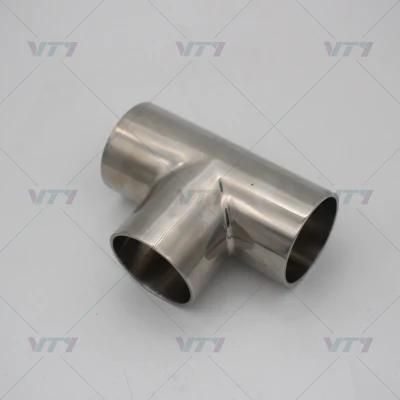 3A 304 Sanitary Stainless Steel Pipe Fittings Short Equal Tee