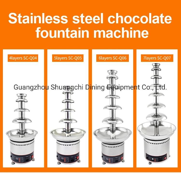 Chocolate Fountain Machine with 7 Layers Chocolate Melting Machine
