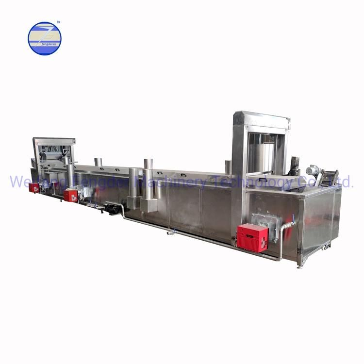 Fully Automatic Continuous Fryer Potato Chips Production Line Potato Crisps Making Frying Machine