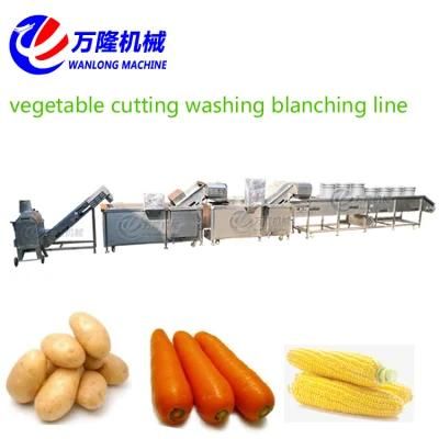 Automatic Frozen Potato Carrot Washing Cutting Packing Line Frozen Vegetable Machine