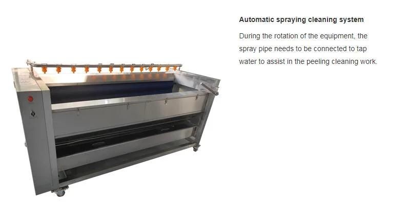 Brush Washing Peeling Polishing Machine for Vegetable and Fruit