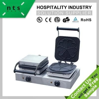 Electric Waffle Baker (2 Plate) for Hotel Restaurant Kitchen Equipment
