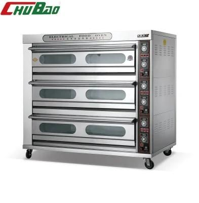 Commercial Restaurant Kitchen 3 Deck 9 Trays Electric Oven for Baking Equipment Bakery ...