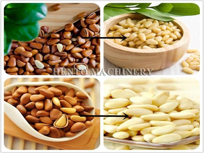 Electric Stainless Steel Pine Nut Shelling Machine / Pine nut peeling production line