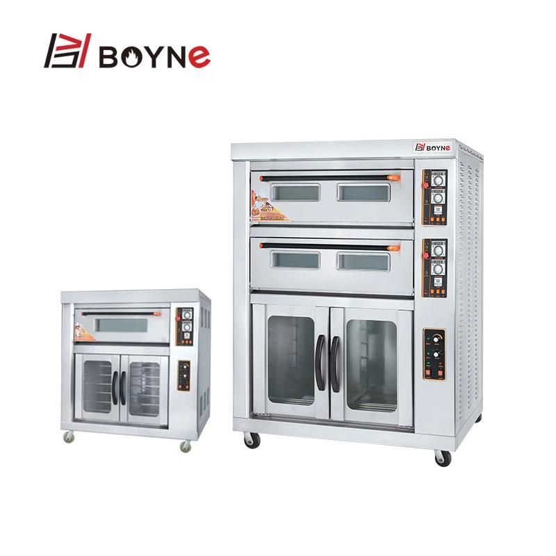 Conjoined Gas Oven Two Layer Four Trays Gas Oven with Proofer