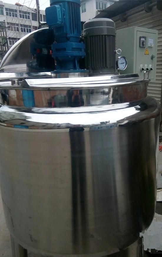 Stainless Steel Jam Yogurt Juice Preparation Mixing Holding Reaction Tank with Mixer
