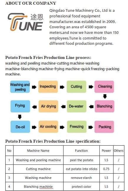 Hot Sale Automatic Frozen French Fries Prodution Line