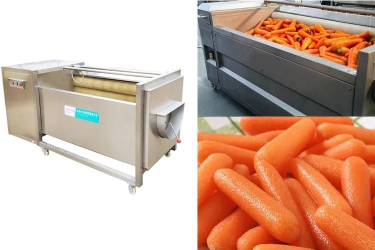 Brush Carrot Washer Automatic Carrot Washing and Peeling Machine