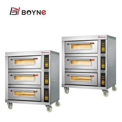 Bakery Shop Three Deck Three Trays Microcomputer Electric Baking Oven