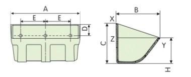 SD1511 Plastic Bucket for Low Speed Bucket Elevaot