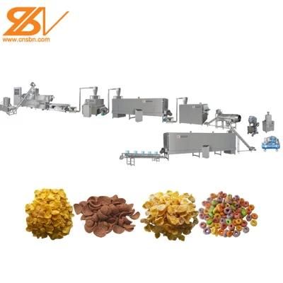 Automatic Breakfast Cereals Extruder Corn Flakes Making Machine