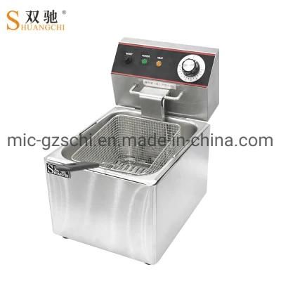 Ce 8 Litre Electric Deep Fryer French Fries Chicken Fryer with Single Tank Single Basket