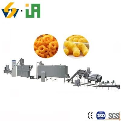 Extruded Corn Puffs Snack Food Machine Extruder Chips Processing Line