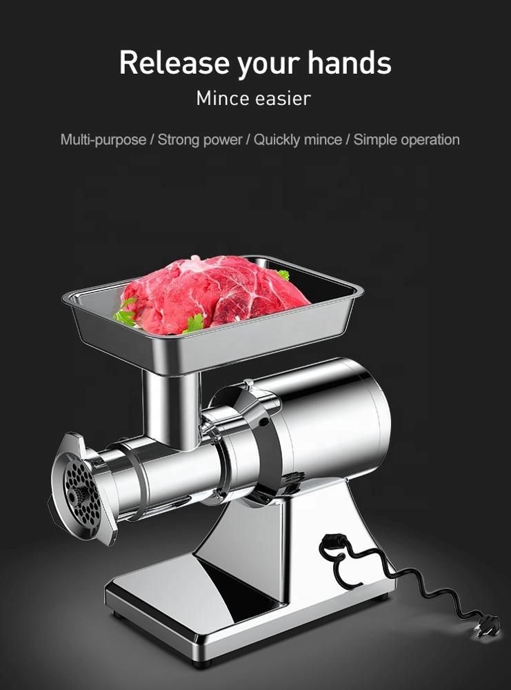 Household 200W Electric Appliance Meat Processor Meat Mincer Commercial Meat Grinder Sausage Maker Stainless Steel