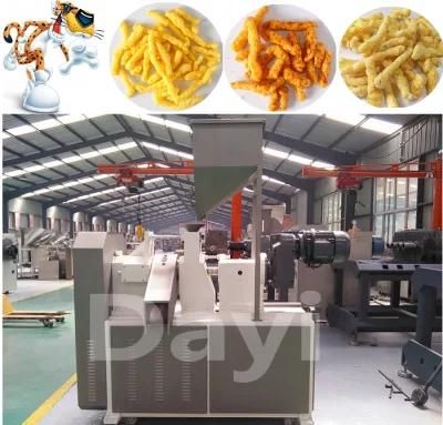 Corn Grits Puffing Cheetos Kurkure Snack Chips Extrusion Machine Line