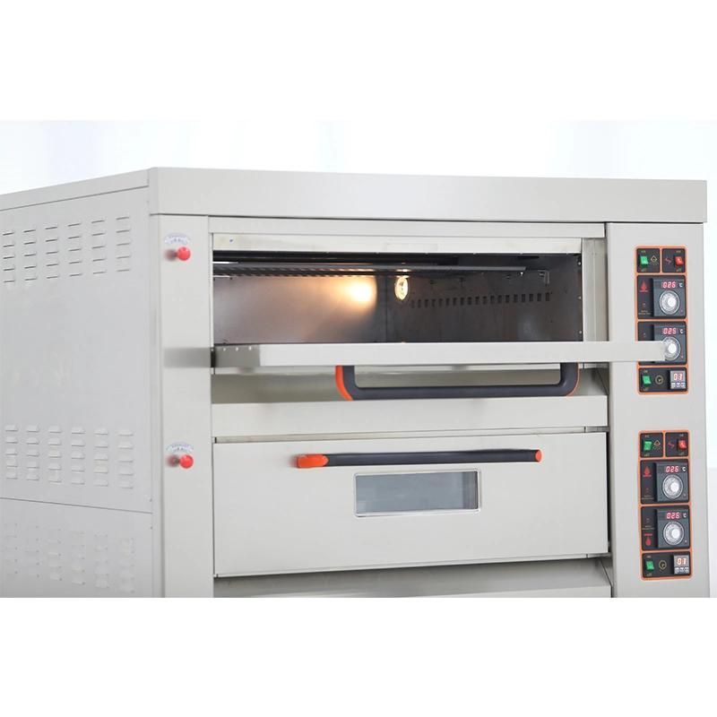 Hongling Bakery Equipment 3 Deck Chamber Gas Pizza Oven