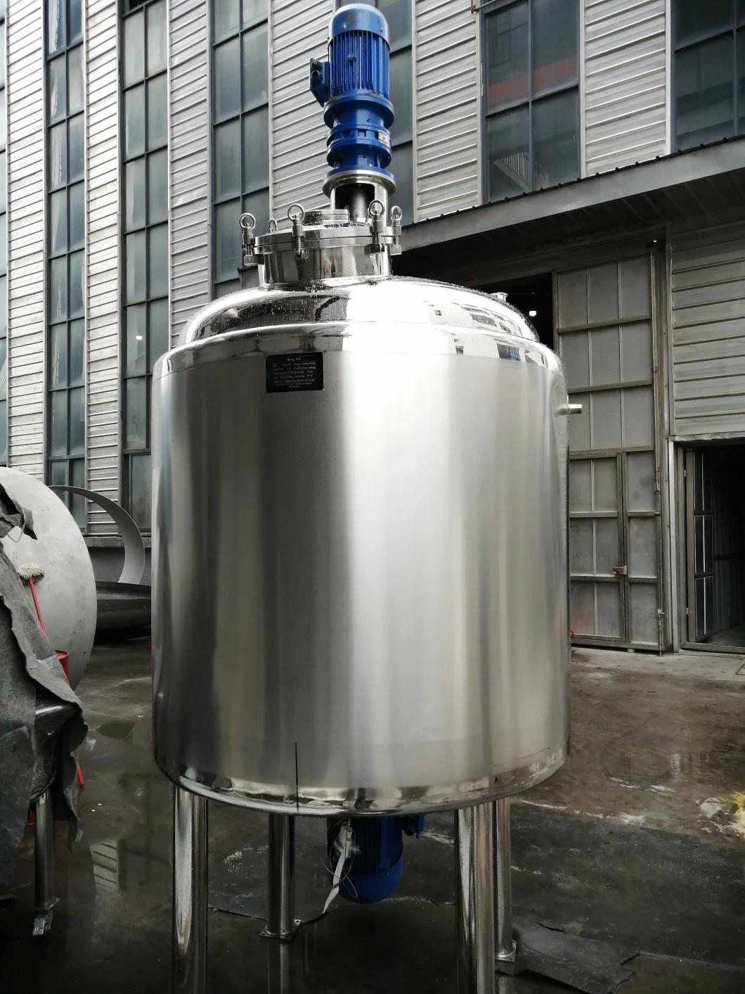 Sanitary Steam Electric Heating Stainless Steel Assy Tank with Agitator Price