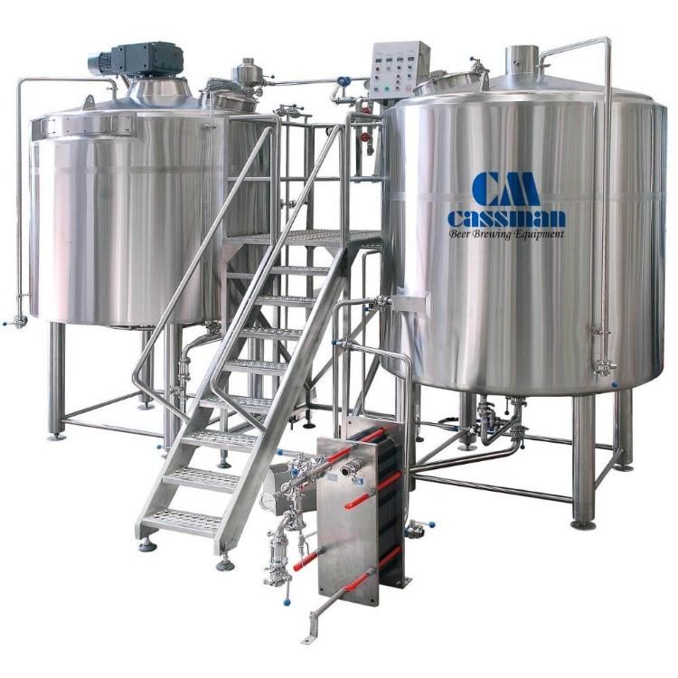 Cassman 2000L Industrial Stainless Steel Brewing Line Beer Brewery for Sale