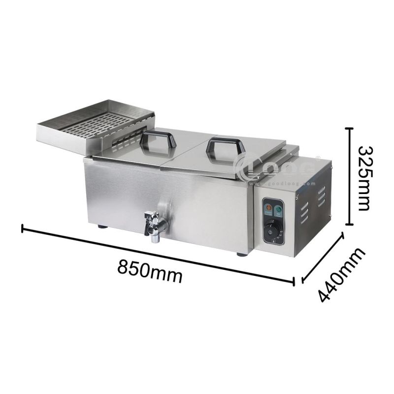 Hot Selling China Kitchen Equipment Price 3000W Electric Commercial Temperature Control Deep Fryer Machine Suppliers