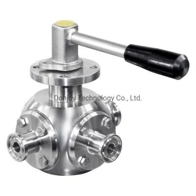 Hygienic Pneumatic 3-Way Ball Valve