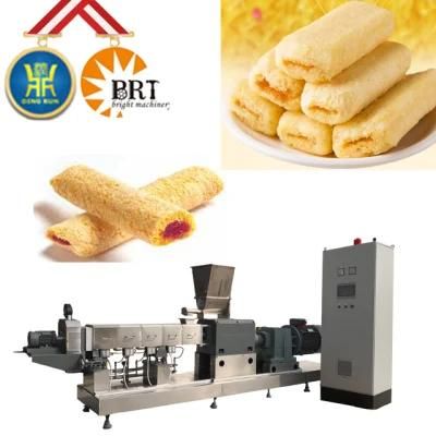 Core Filling Inflating Corn Cereal Puffs Snack Food Making Machine