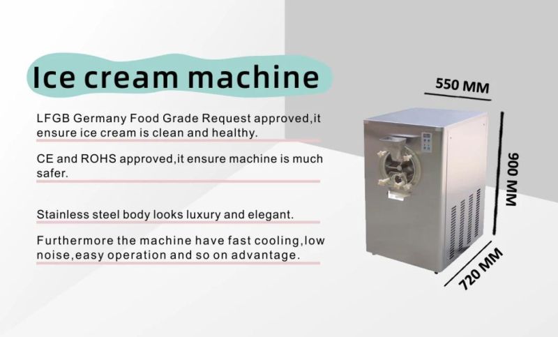 Food Commercial Fried Italian Gelato Hard Soft Serve Frozen Yogurt Ice Cream Making Machine