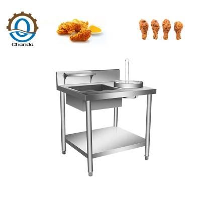 800 Detachable Powder Coating Machine Burger Fried Chicken Manual Powder Breading Coating ...