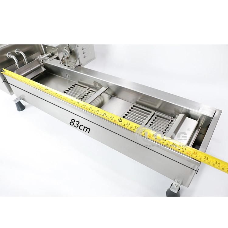 Industrial Electric Donut Makers Professional Electric Donut Fryer Commercial Automatic Single Row Conveyor Donut Making Kitchen Equipment