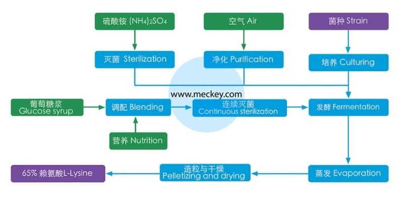 Low Waste Starch to Lysine Sulphate Production Line Equipment