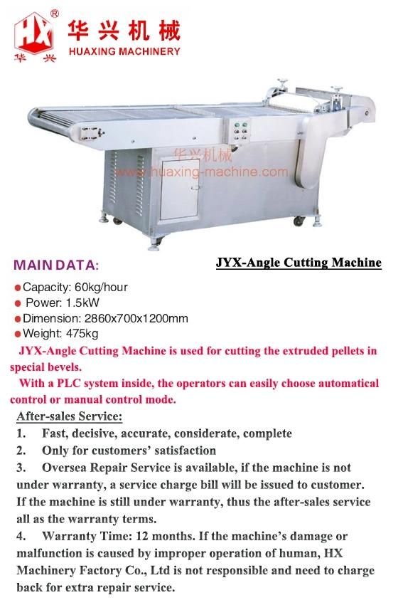 Jyx-Angle Cutting Machine (Snack Cracker Pellet Cutting Machine/Pellet Extrusion System)
