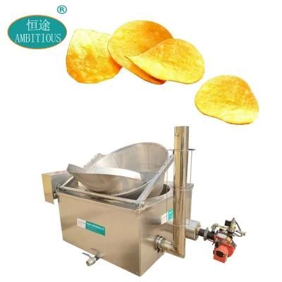 Small Snack Food Making Machine Potato Chips Gas Batch Fryers