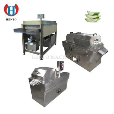 High Efficiency Electric Aloe Vera Dicing Machine / Aloe Brush Washer Peeler Machine