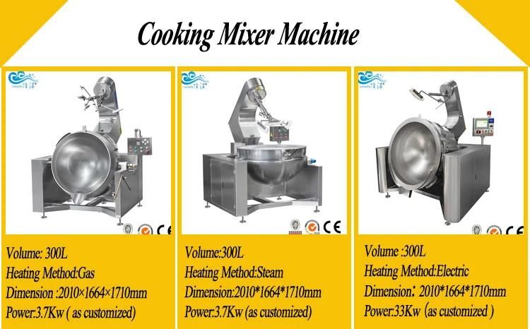 2021 Cheap Price Chili Sauce Electric Cooking Pot Agitator Black Pepper Paste Industrial Jacketed Kettle Jacketed Pot Kettle with Mixer Cooking Kettle for Sale