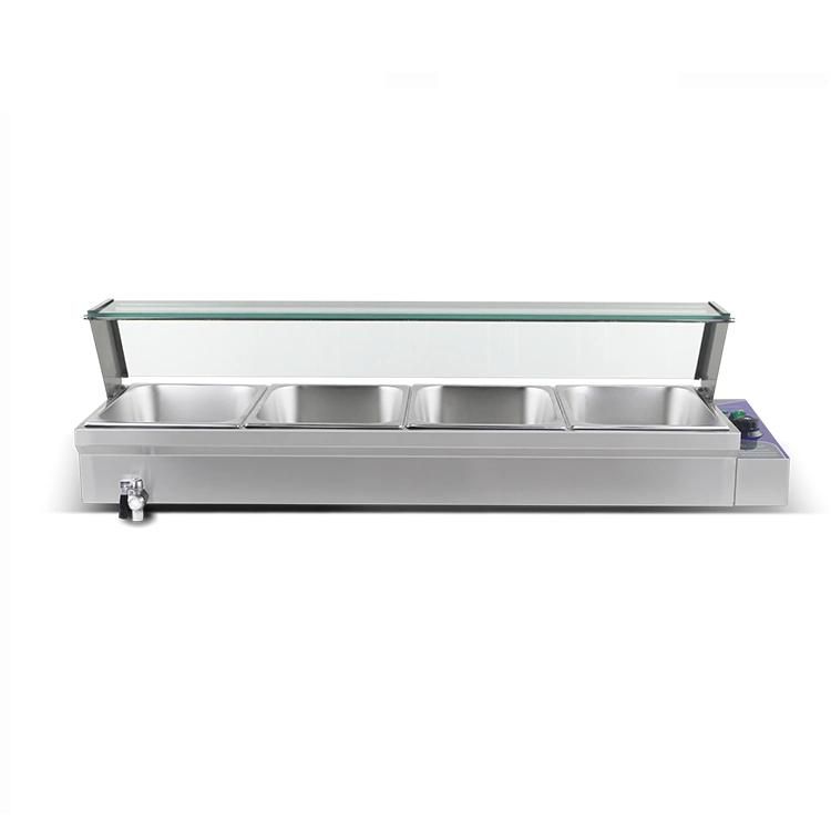 4 Pan Stainless Steel Electric Wet Bain Marie Food Warmer