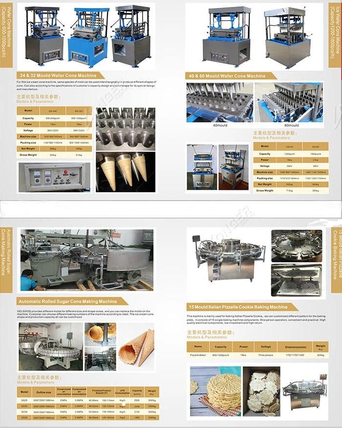 Rolled Sugar Making Machine for Ice Cream Cone Machine Price