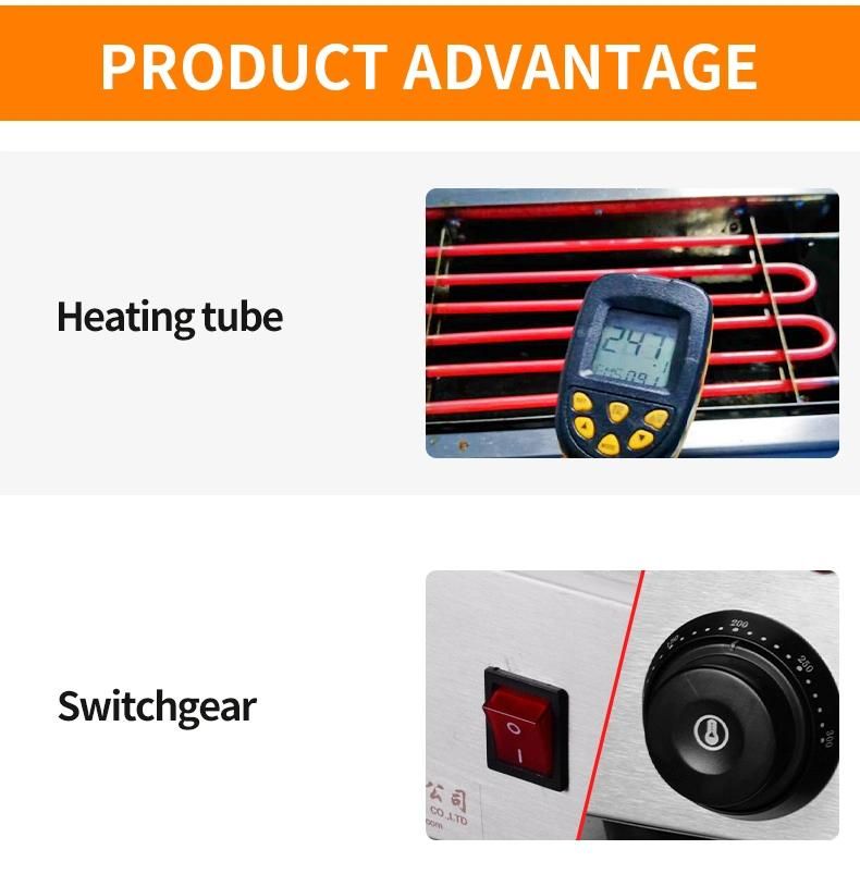 Single Head Temperature Control Commercial Electric BBQ Grill Single Heat Pipe